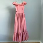VTG Victorian Pink Renaissance Ruffle Lace Prairie Maxi Dress Cottagecore Gown Size 4 Photo 8