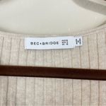 Bec & Bridge  Cream Cotton-Cashmere Lace‎ Up Scoop Neck Ribbed Sweater Top Size 6 Photo 1