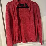 Liz Claiborne Crazy Horse by  Red/White Knitted Zip Up Sweater Size Large Photo 7