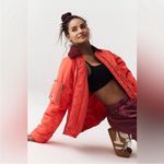 FP Movement Outpost Bomber Jacket Sherpa S puffer boho streetwear preppy winter Orange Photo 1