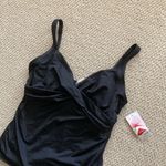 Lands' End NEW Lands’ End Black Women’s Swimsuit Top Tankini Front Twist Padded Size 10 NWT Photo 2