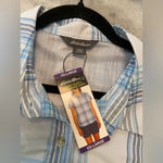 Eddie Bauer NWT Women Blue Plaid Short Sleeve Adventure Shirt UPF 50 Size XXL Photo 8