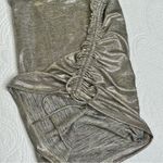 Maison d’ Amelie Women’s Top One Shoulder Ruched Side Metallic Size M Gold Size M Photo 13