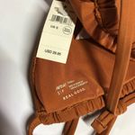 Aerie Bikini Top Triangle String Ties Removable Cups Brown S Photo 2