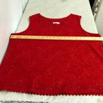 Rebecca Malone  womens 1x red textured embroidered top Photo 6