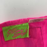 Vintage 80s Shell Shock Medium Surf Neon Bright Pink Crop Box Tank Single Stitch Photo 3