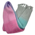 Talbots Colorblock Luxe Oversized Blanket Scarf Multi Color Pastel Photo 9