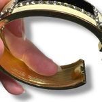 Boutique Womens Bangle Cuff Bracelet Fashion Jewelry Jeweled Black Cream Gold Photo 8