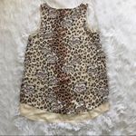 Philosophy Women’s leopard prints V neck high low tank top Small Photo 8
