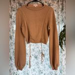Camila Coelho Revolve  tan knit crop sweater Photo 1