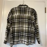 American Eagle  Oversized Fit Plaid Flannel Button Down Shirt Womens Medium Green Photo 5