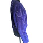 Vintage Giorgio Mobiani Purple Leather Studded Jacket, Size 14 Size L Photo 2