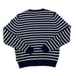 Brandy Melville - Striped Knit Sweater in Navy Blue & White Photo 3