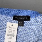 Talbots Blue Links Poncho Sweater Cozy Preppy NWT Size M/L Photo 3