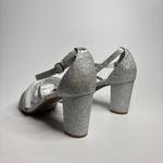 Dream Paris DREAM PAIRS Madison Ankle Strap Low Chunky Black Heel Sandal in Silver/Glitter Photo 3