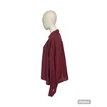 Madewell  XL Oversized Popover Blouse Red Cotton Viscose Long Sleeve NWT $88 Photo 2