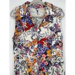 Tahari  Linen Blend Dress Size 14 Garden Floral Cottagecore Resort Beachy Cruise Photo 1