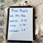 We The Free Free People Denim Jean Shorts New  27 Button Fly High Waist Ivory Photo 14