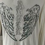 Belle France Off-White Button-Up Hi-Low Hem Sweater (Made in Italy) Size M New Photo 5