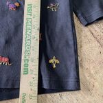 Peruvian Connection  Embroidered Petroglyphs Pima Cotton 3/4 Sleeve T-Shirt XS Photo 4