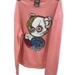 Genuine Authentic womans pink Graphic embroided Medium sweatshirt SKU 8306 Photo 9