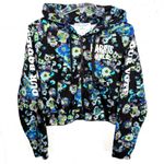 Ulla Johnson  x Designers for Democracy Cotton Full Zip Hoodie Blue Floral Medium Photo 0