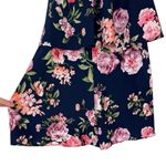 Lulu’s In the Garden Navy Blue Floral Print Romper size Large Apron Neckline Photo 5