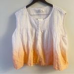 Free People  Womens Little Bit of Something Ombre Blouse Pink Combo New Small Photo 2