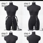 Black Leather Harness Garter Belt New Photo 4