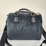 Juicy Couture Bag Obsession Satchel Black Velour Velvet Rhinestone Purse Handbag Photo 4