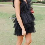 triple threads black dress Photo 0