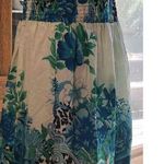 Anthony Richards Floral Square Neck Smocked Sundress Sleeveless Cotton Size LP Photo 2