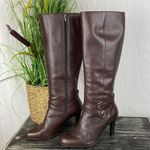 Ralph Lauren Brown Leather Becca Heel Knee Height Boots 7 Photo 8