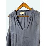 Bella Dahl Simeon Ruffle Neck Sleeveless Tank · Mykonos Blue · NWT · Large Photo 2