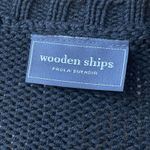 Wooden Ships Perfect Tee Cotton Sweater Size S/M Black Casual Knit Modern Basic Photo 3