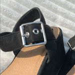 ASOS Black Suede Sandals with Wide Strap and Cushioned Sole Photo 3