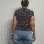 Classiques Entier  Leopard Print Silk Ruffle Blouse Sz S Photo 10