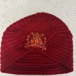 Burgundy beaded turban hat #turban #winteraccessories NWOT Red Photo 3