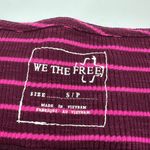 We The Free  Henley Top Womens S 3/4 Sleeve Boxy Crop Striped Pullover Ribbed Tee Photo 4