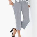 Chico's Chico’s size 00 (XS/2) crop mini sailor stripe hardware crop fashion deep navy Photo 6