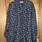 Summa‎ Silk women gray Patterned Shirt button down size XL Blue Photo 0