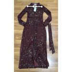 Cara Cara Margaret long sleeve sequin shirtDress in Rum Raisin Sequin size XS Photo 6