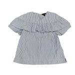 J.Crew  Edie top in shifting stripe ruffle blouse Photo 0