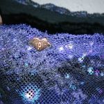 PINK - Victoria's Secret PINK S Galaxy Mesh Strapless Top in Purple Black Photo 4