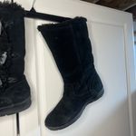 White Mountain Black leather Suede Faux Fur Lined Mongolian style Winter Boot Photo 3