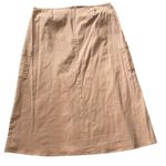 Monroe & Main Y2K Plus Size Brown Stretch Urban Alt Hippie Midi Cargo Skirt Photo 2