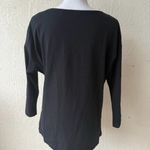 Bob Mackie  Sequin Peacock Vintage 90s Rhinestone Eye Dolman Sleeve Top Black M Photo 3