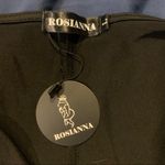 Boutique Black V neck Sheer Panel Bodycon Dress Mob Wife Club Large Photo 4