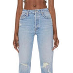 Mother The Dazzler Shift Not Rough Enough Insider Crop Step Fray Size 28 Blue Photo 0