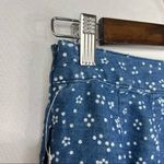 Free People NEW Blue & White Dot & Floral Printed Wide Leg High Rise Jean Pants Photo 4